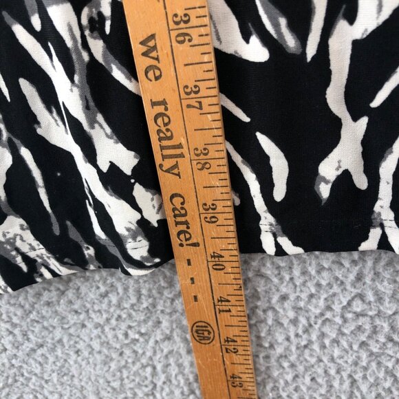 Haani Dress Womens 2X Petite Black Shift Tunic Travel Knit Cut Out Long Sleeves - Picture 7 of 8